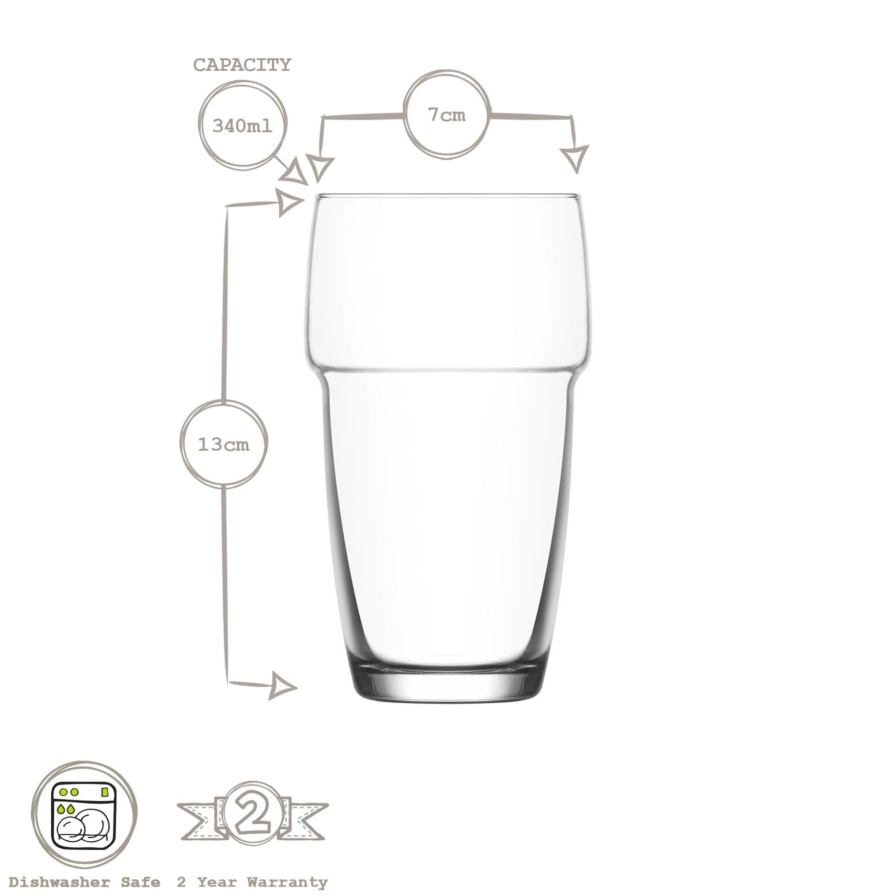 12pc Galata Stacking Tumbler & Highball Glasses Set