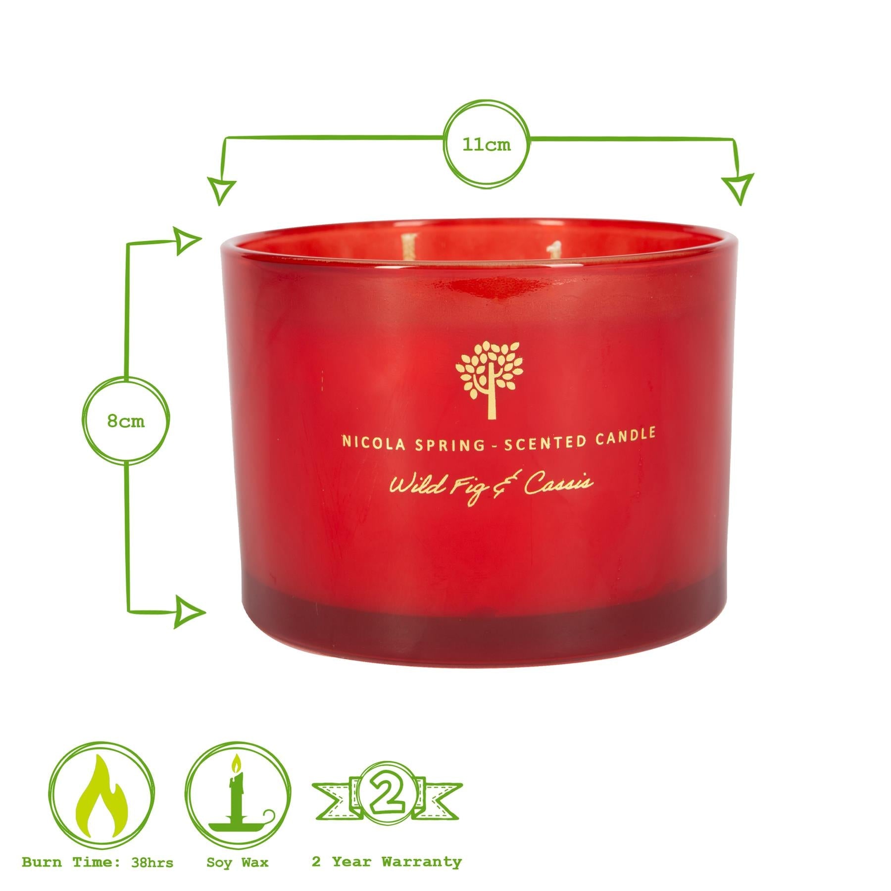 350g Double Wick Wild Fig & Cassis Scented Soy Wax Candle