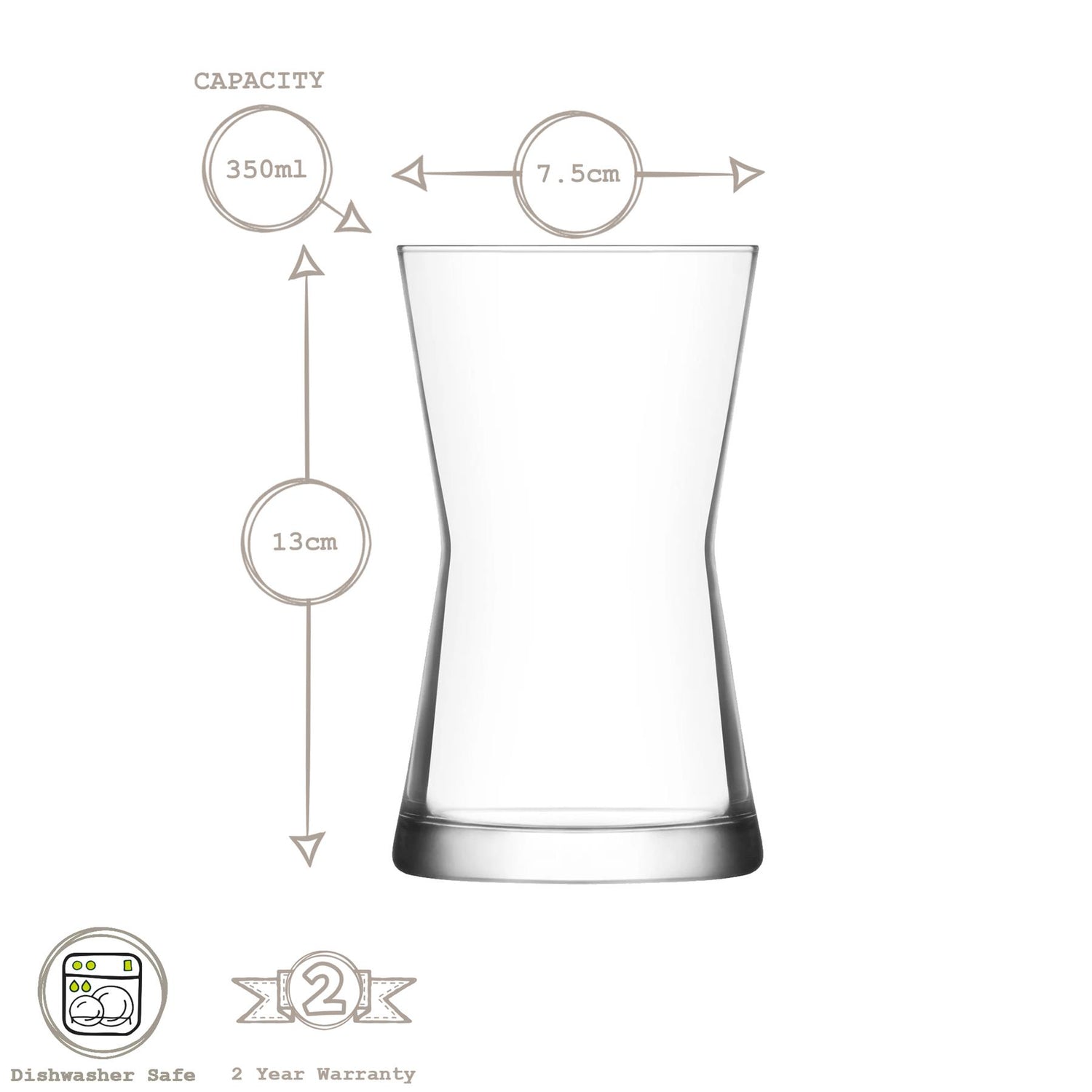 12pc Derin Tumbler & Highball Glasses Set
