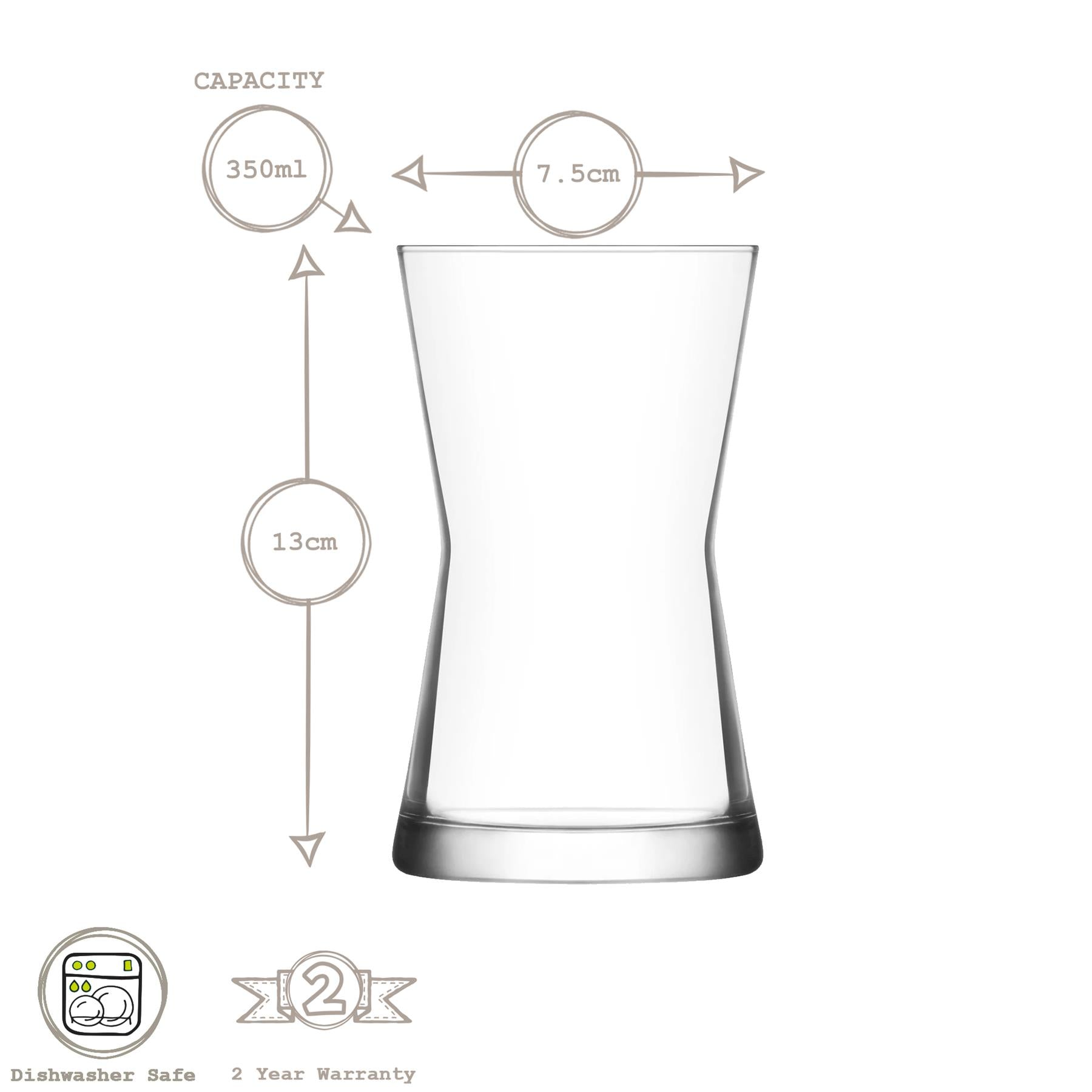 12pc Derin Tumbler & Highball Glasses Set