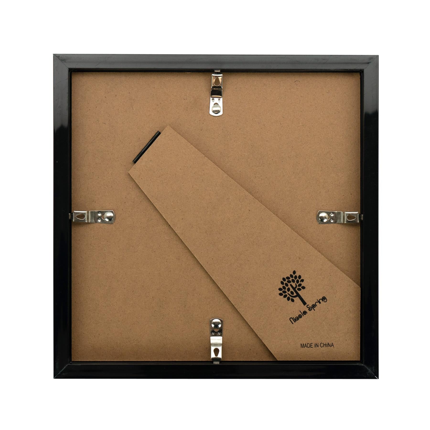8" x 8" Black 3D Box Photo Frame with 4" x 4" Mount