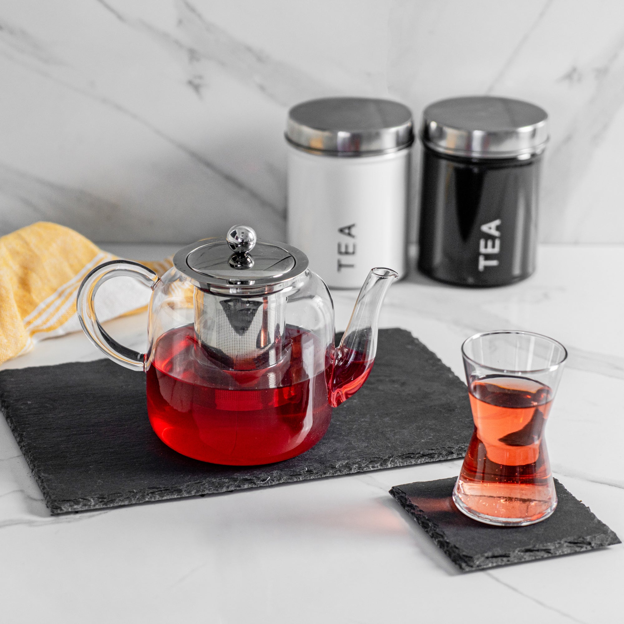 140ml Derin Turkish Glass Tea Cups - Pack of Six