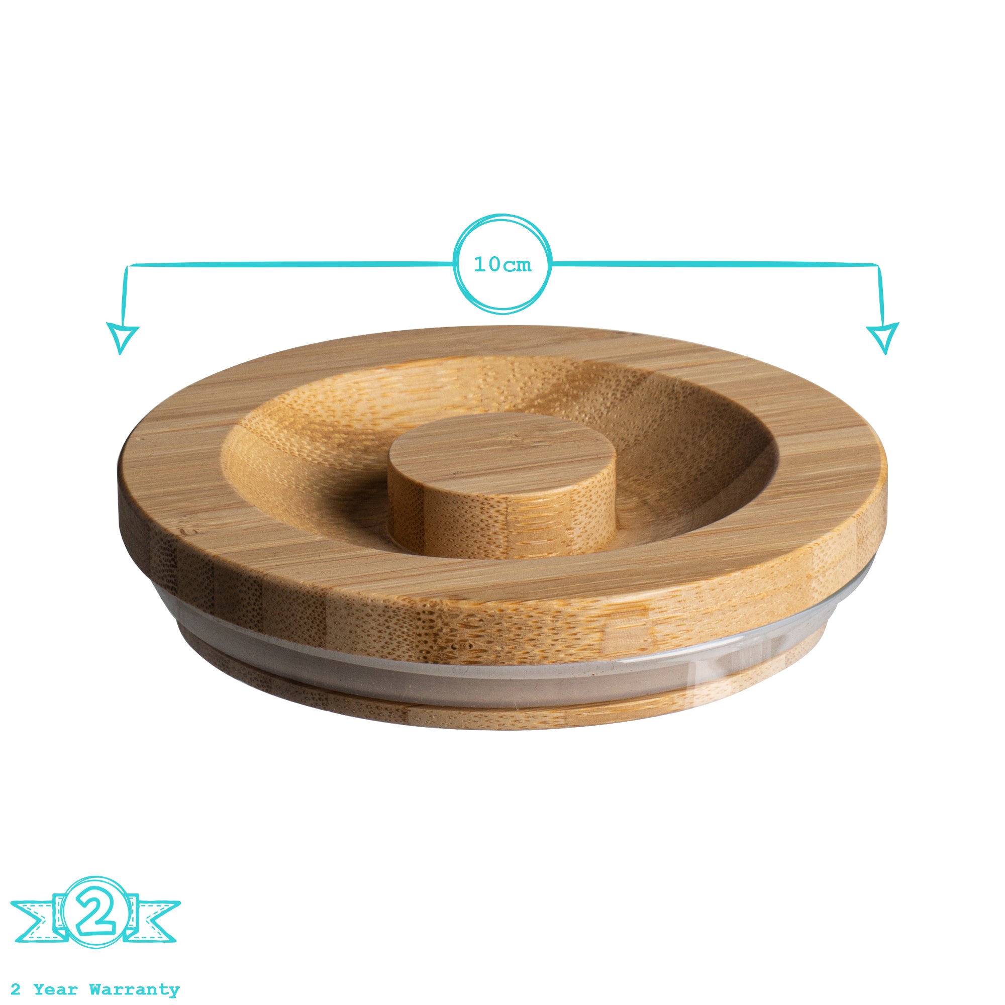 1L Carved Wood Lid Storage Jars - Pack of three