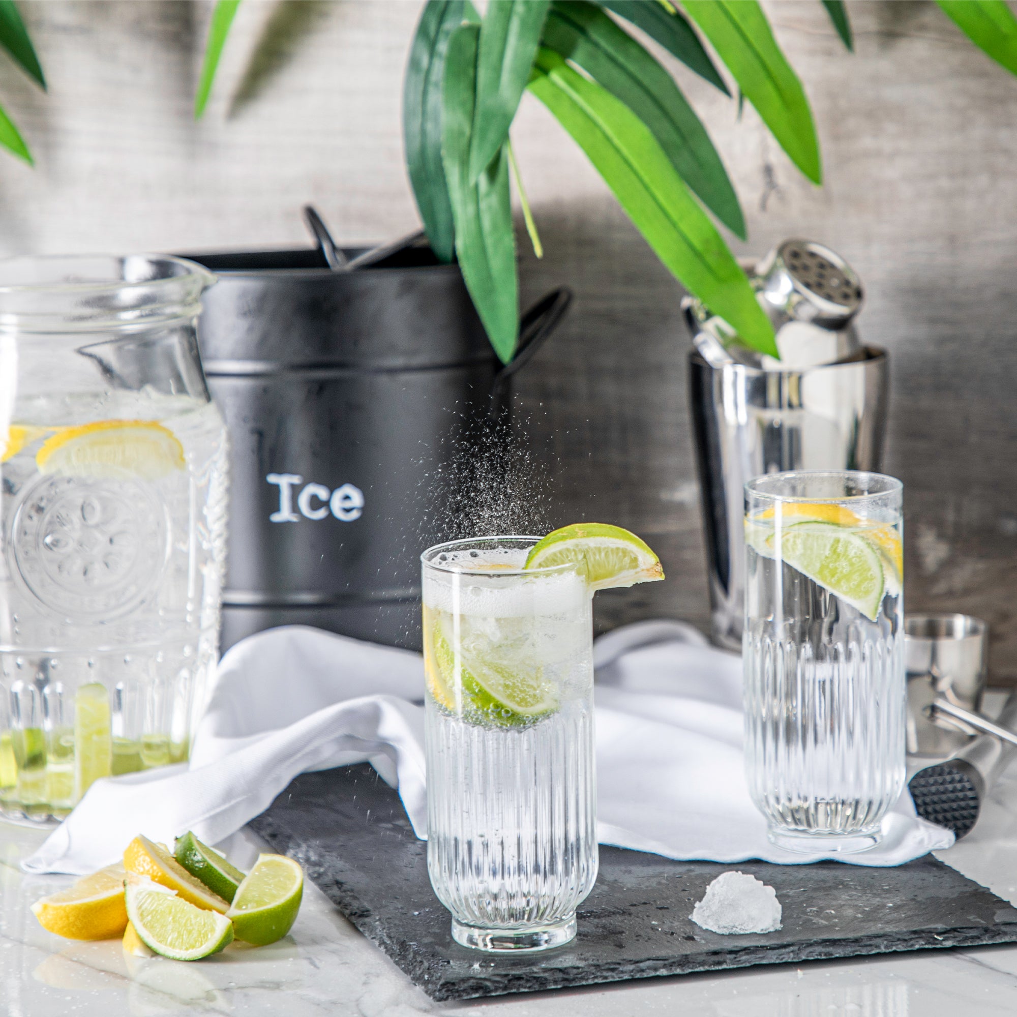 12pc Tokyo Art Deco Tumbler & Highball Glasses Set