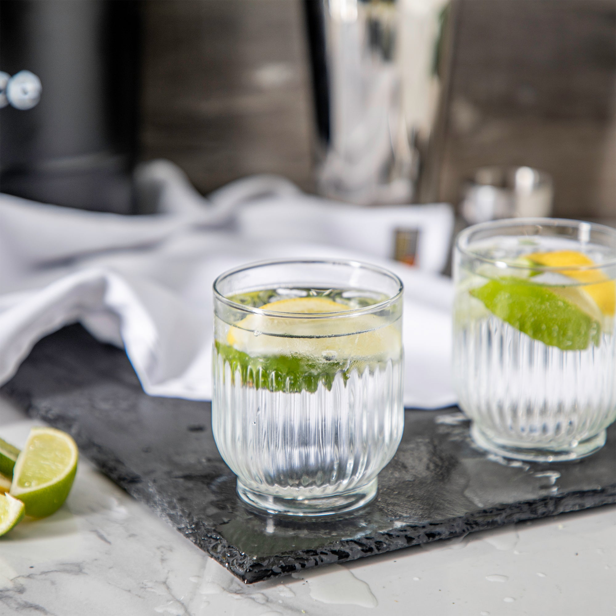 12pc Tokyo Art Deco Tumbler & Highball Glasses Set