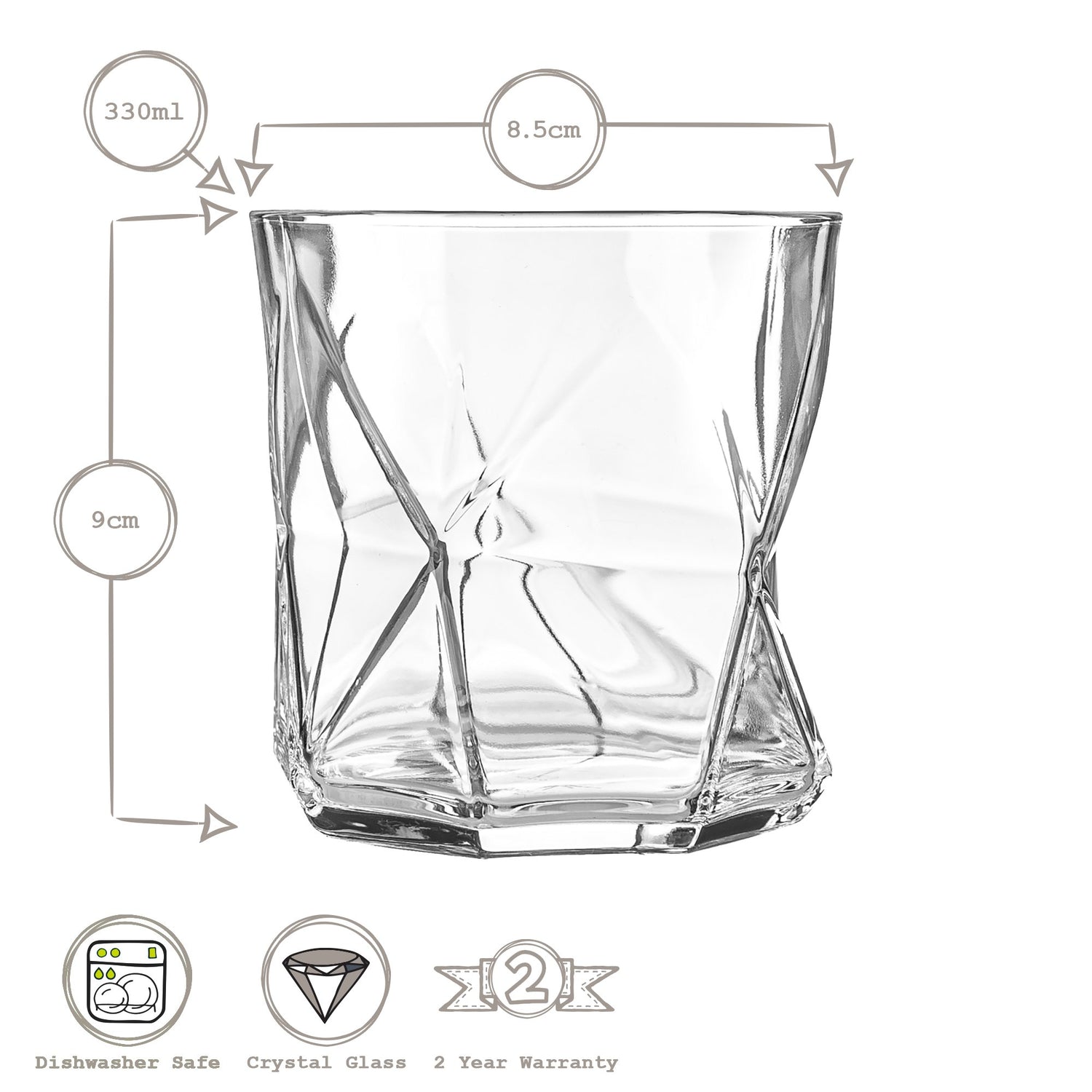 330ml Cassiopea Tumbler Glasses - Pack of Four