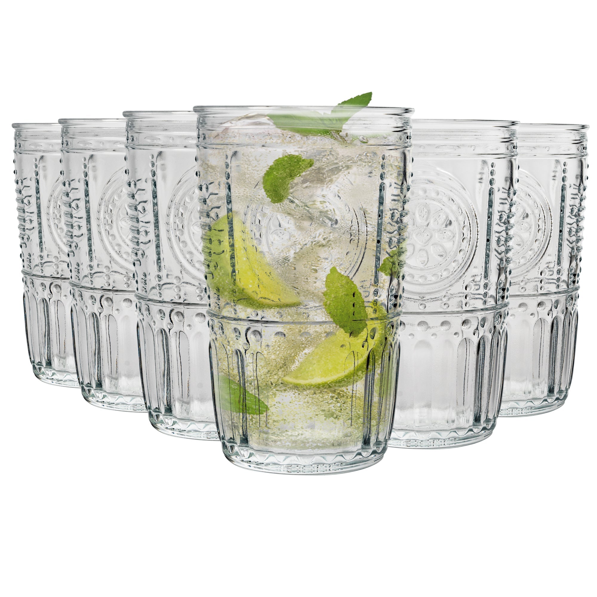 475ml Romantic Highball Glasses - Pack of Six