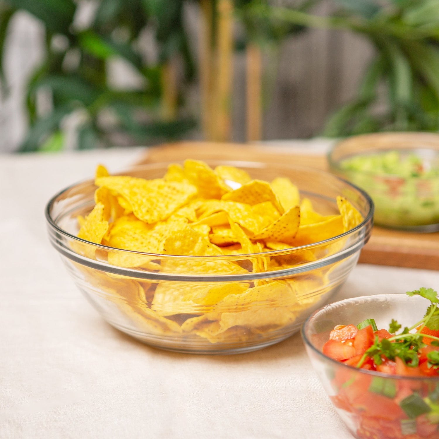 23cm Clear Lys Glass Nesting Mixing Bowl