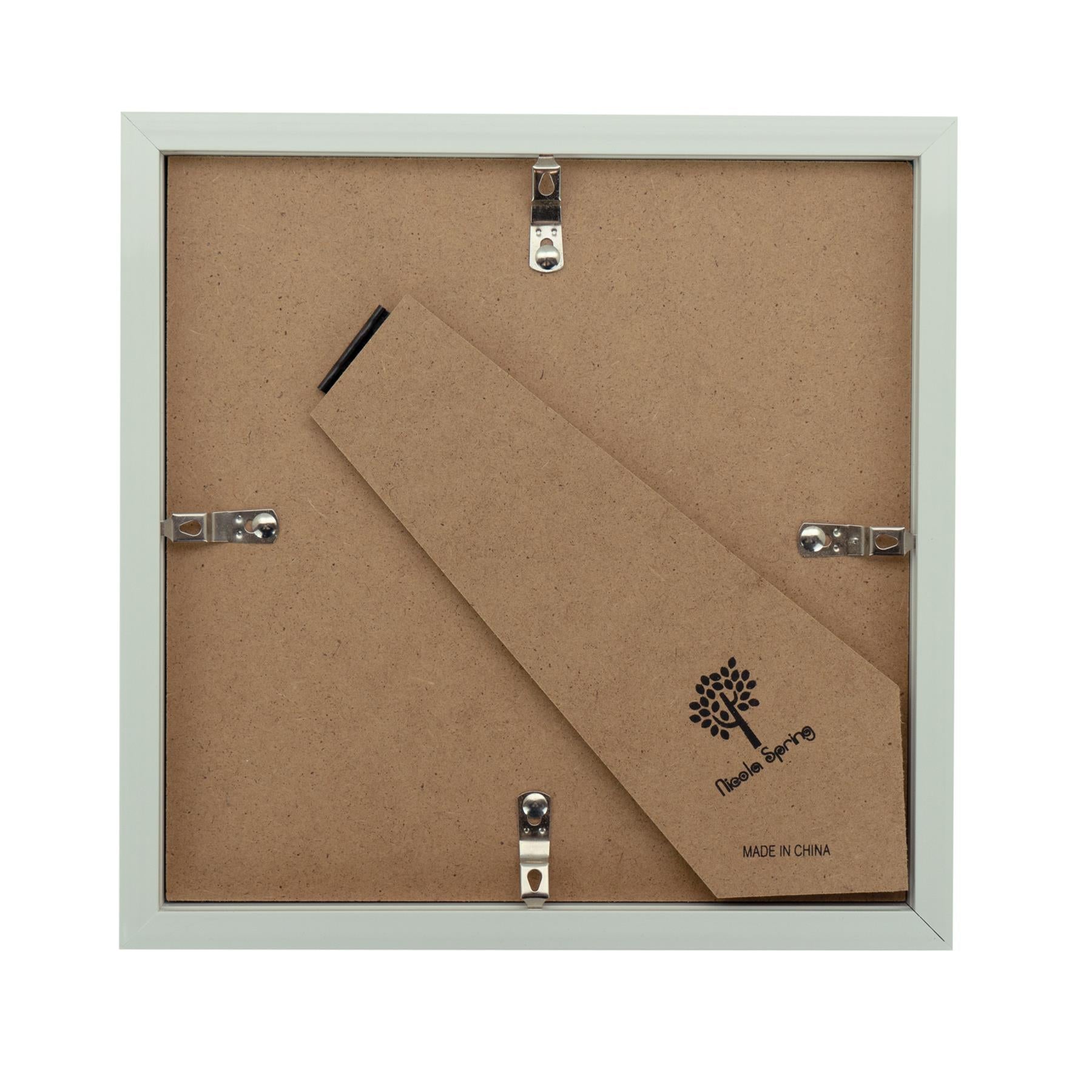 8" x 8" White 3D Box Photo Frame with 6" x 6" Mount - Black Spacer