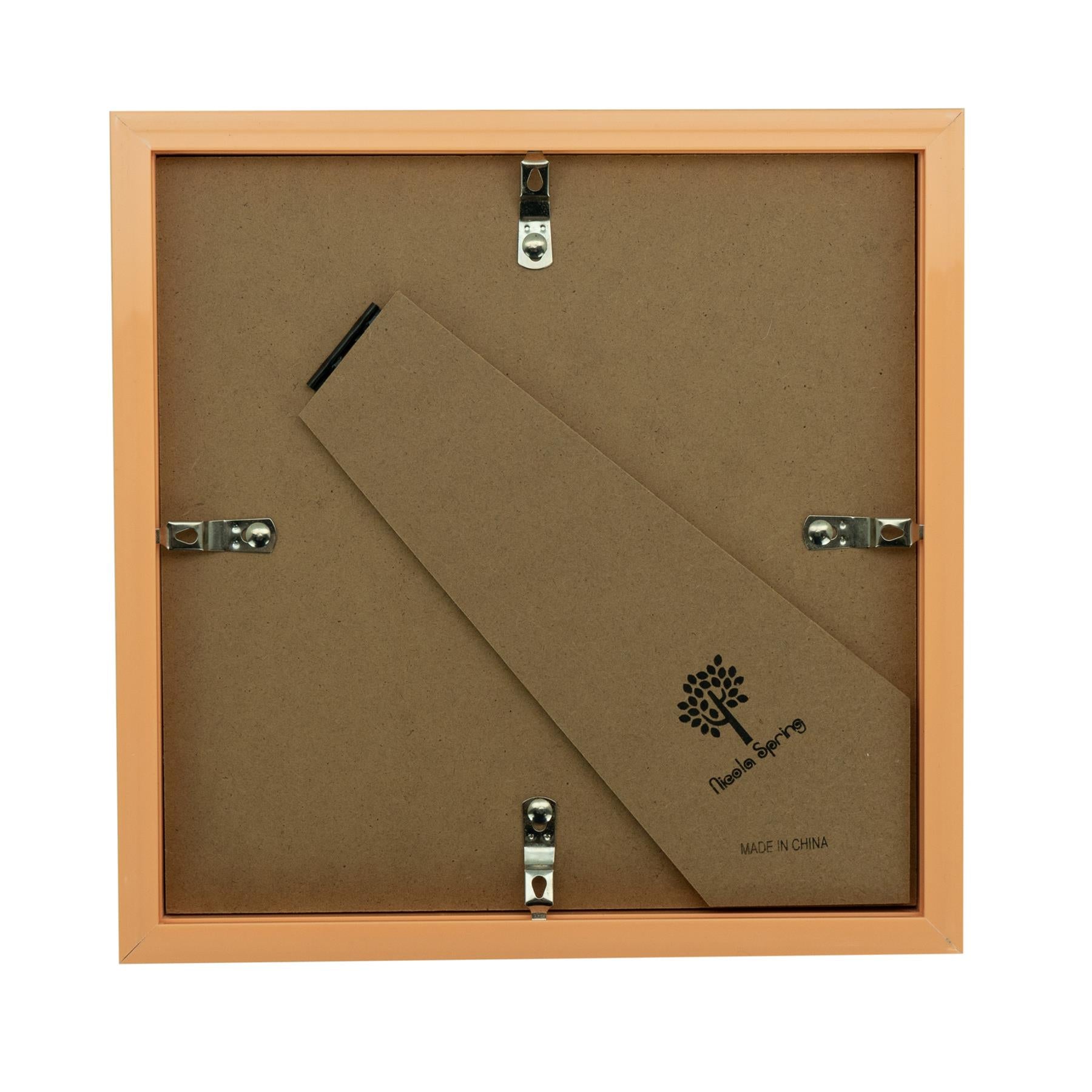8" x 8" Light Wood 3D Box Photo Frame with 6" x 6" Mount