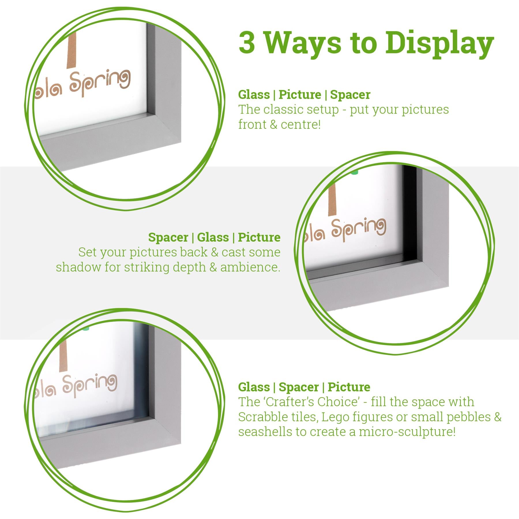 4" x 4" 3D Box Photo Frame - by Nicola Spring