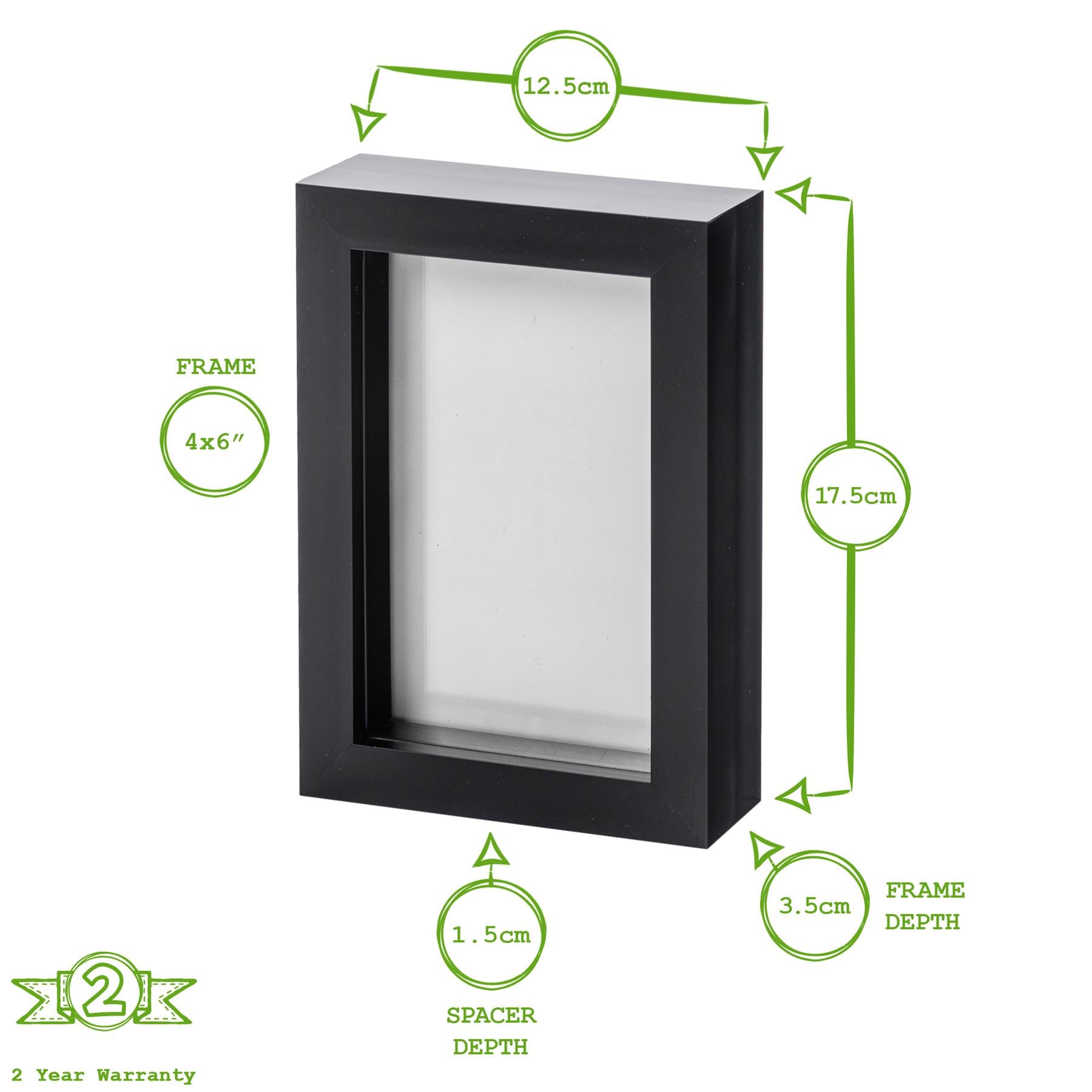 4" x 6" 3D Box Photo Frame - by Nicola Spring