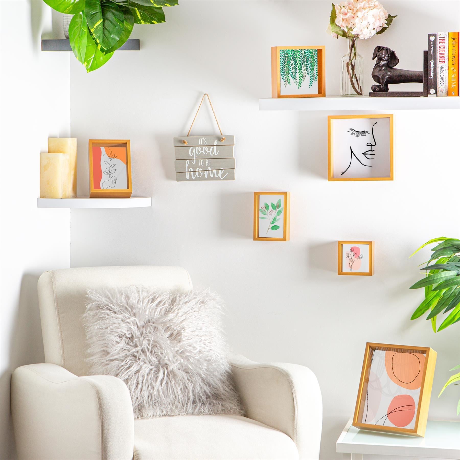 5" x 7" Medium Wood 3D Deep Box Photo Frame