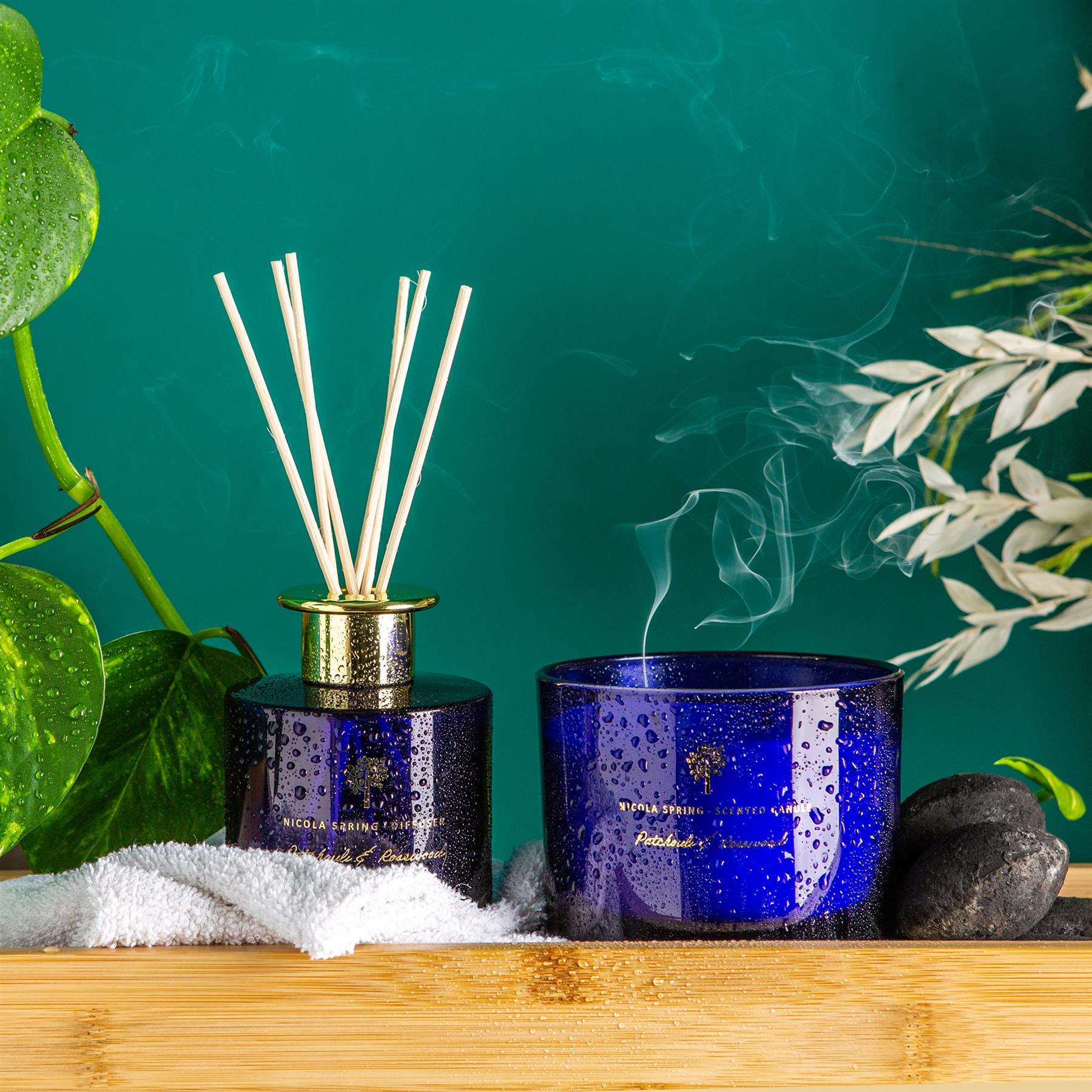 350g Double Wick Patchouli & Rosewood Scented Soy Wax Candle