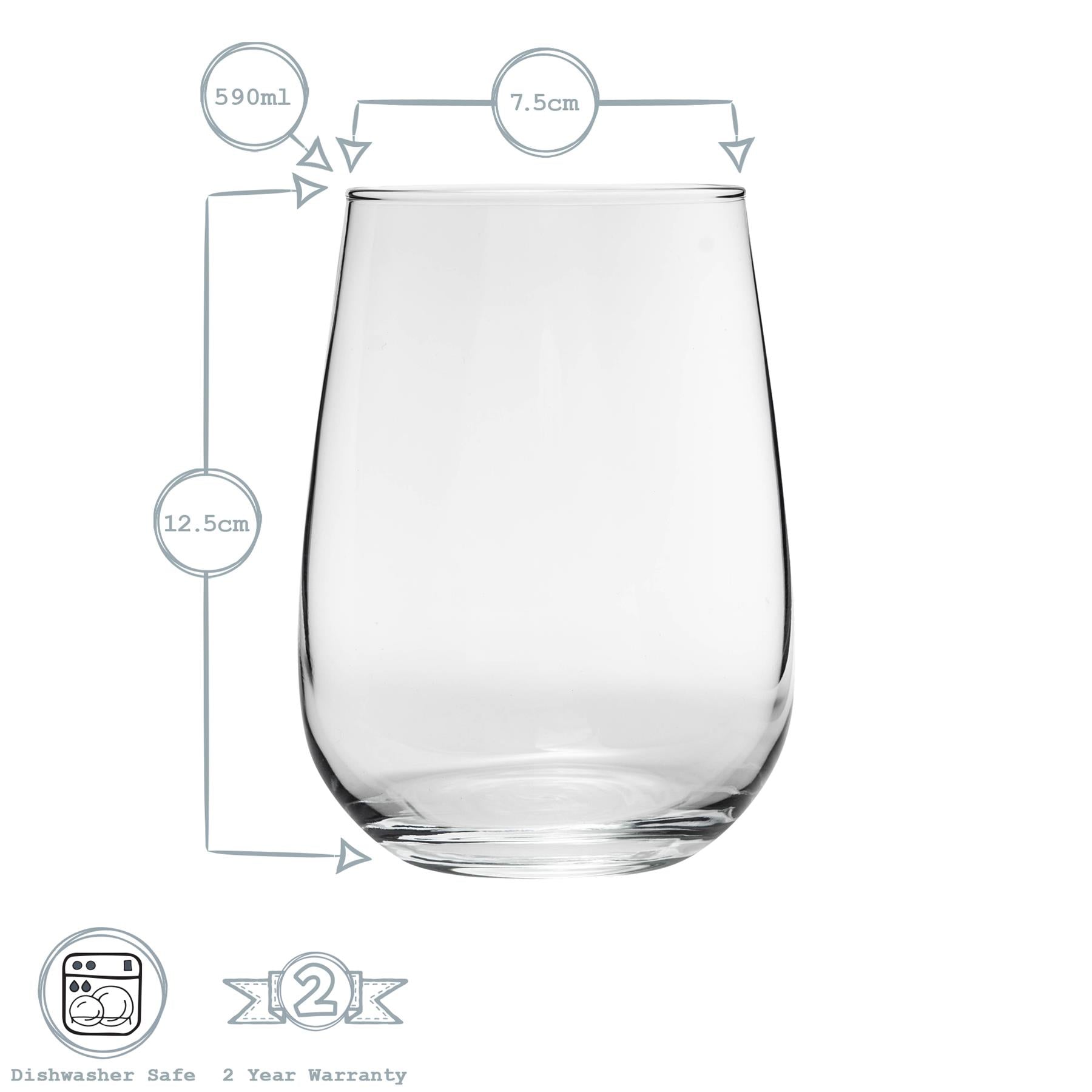 12pc Gaia Stemless Red & White Wine Stemware Set