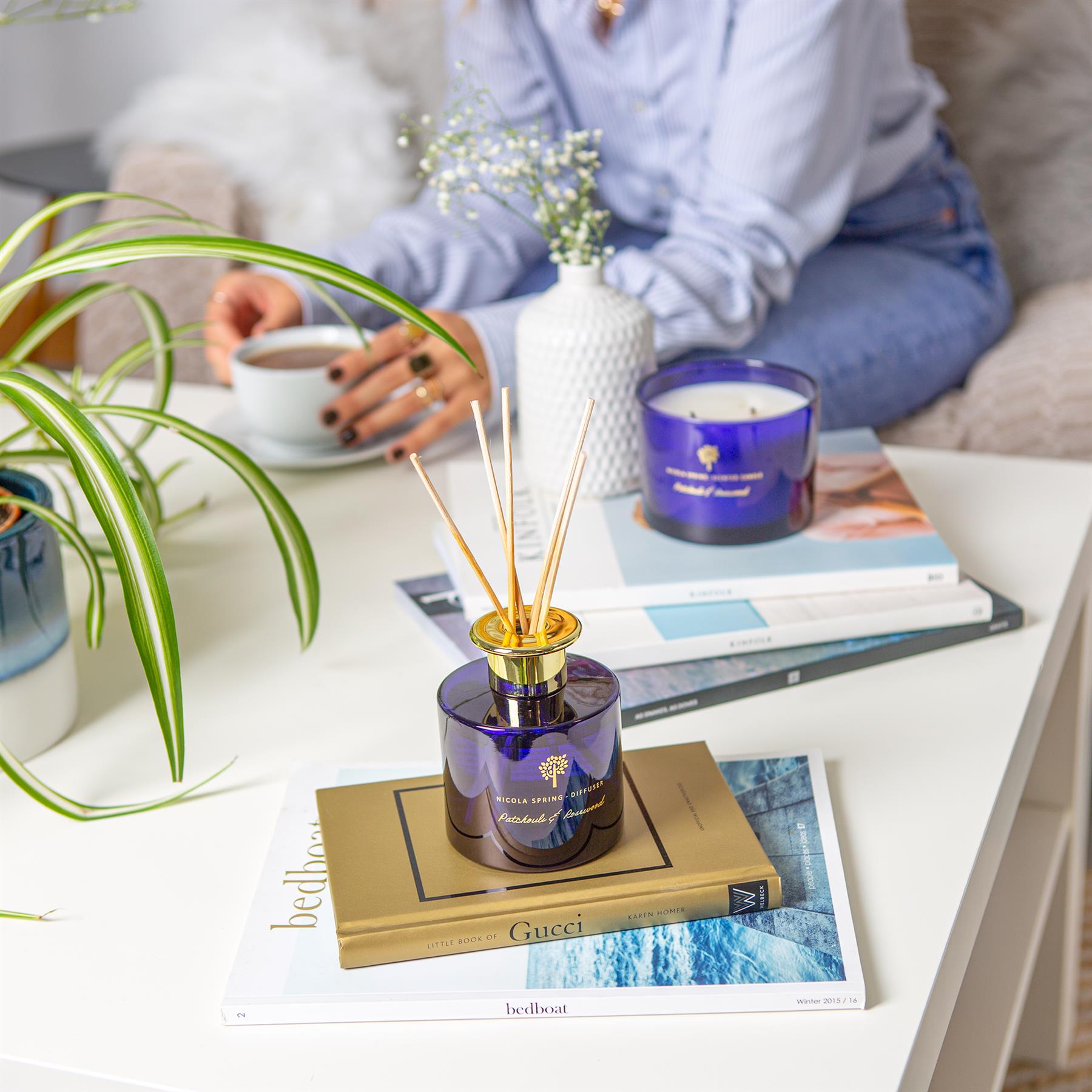 200ml Patchouli & Rosewood Scented Reed Diffuser