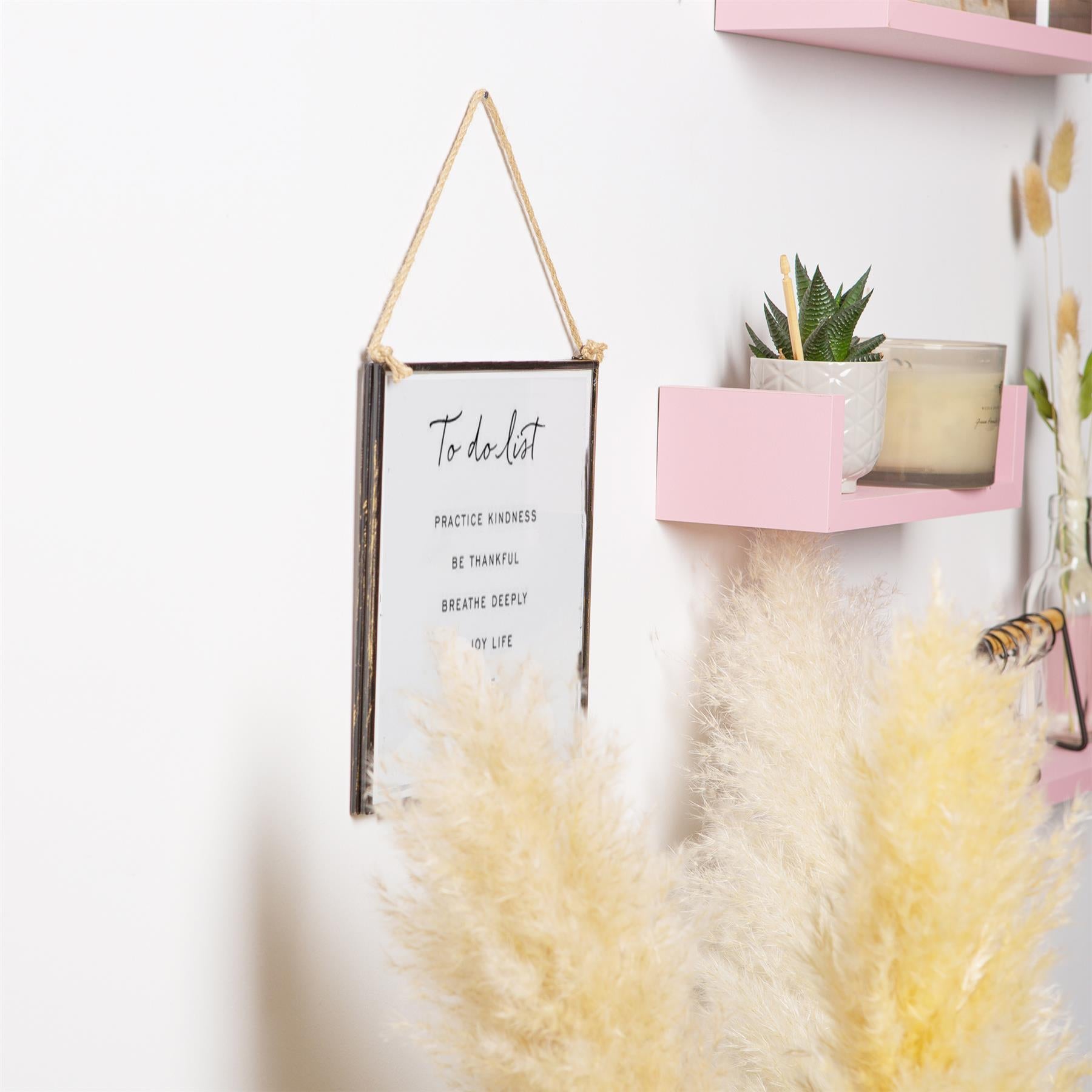 8" x 8" Glass Hanging Photo Frame