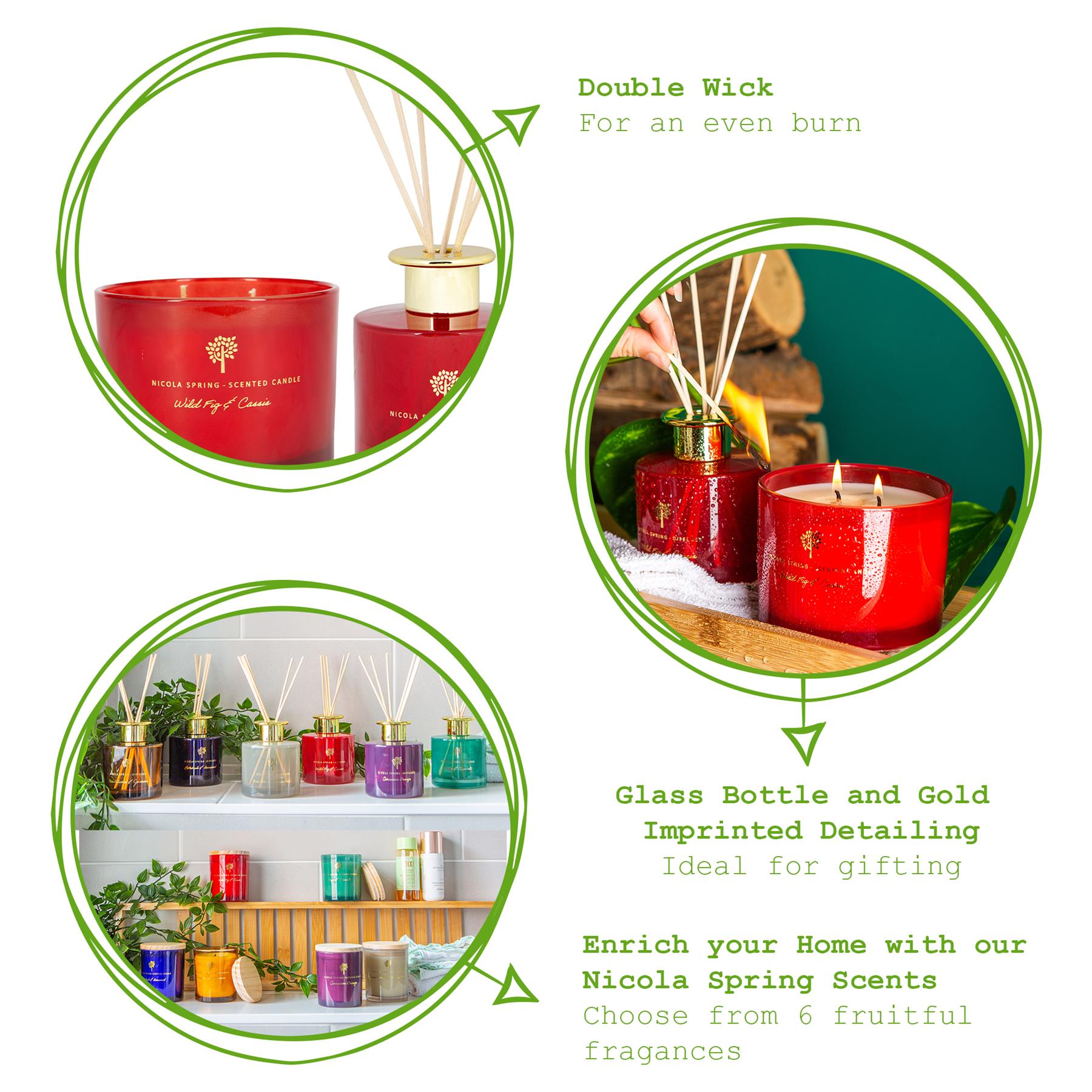 350g Double Wick Wild Fig & Cassis Scented Soy Wax Candle