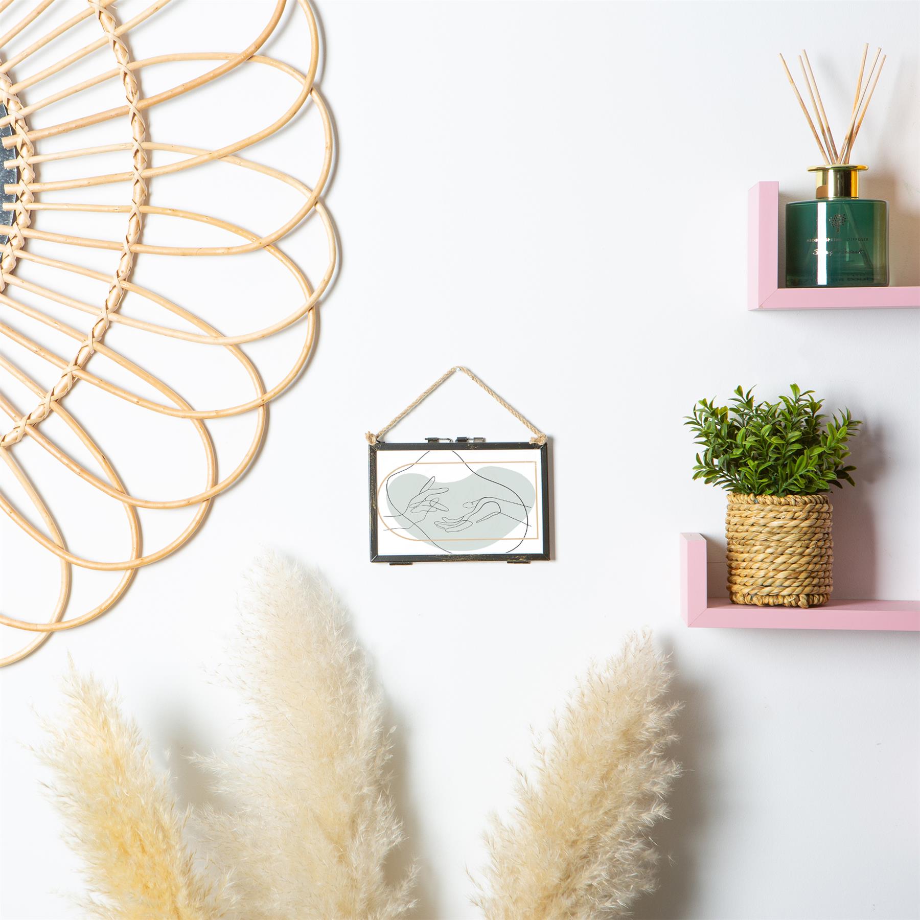 6" x 4" Glass Hanging Photo Frame