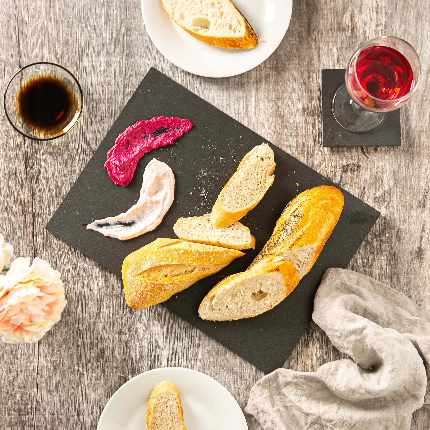 12pc Rectanglar Linea Slate Placemats & Coasters Set
