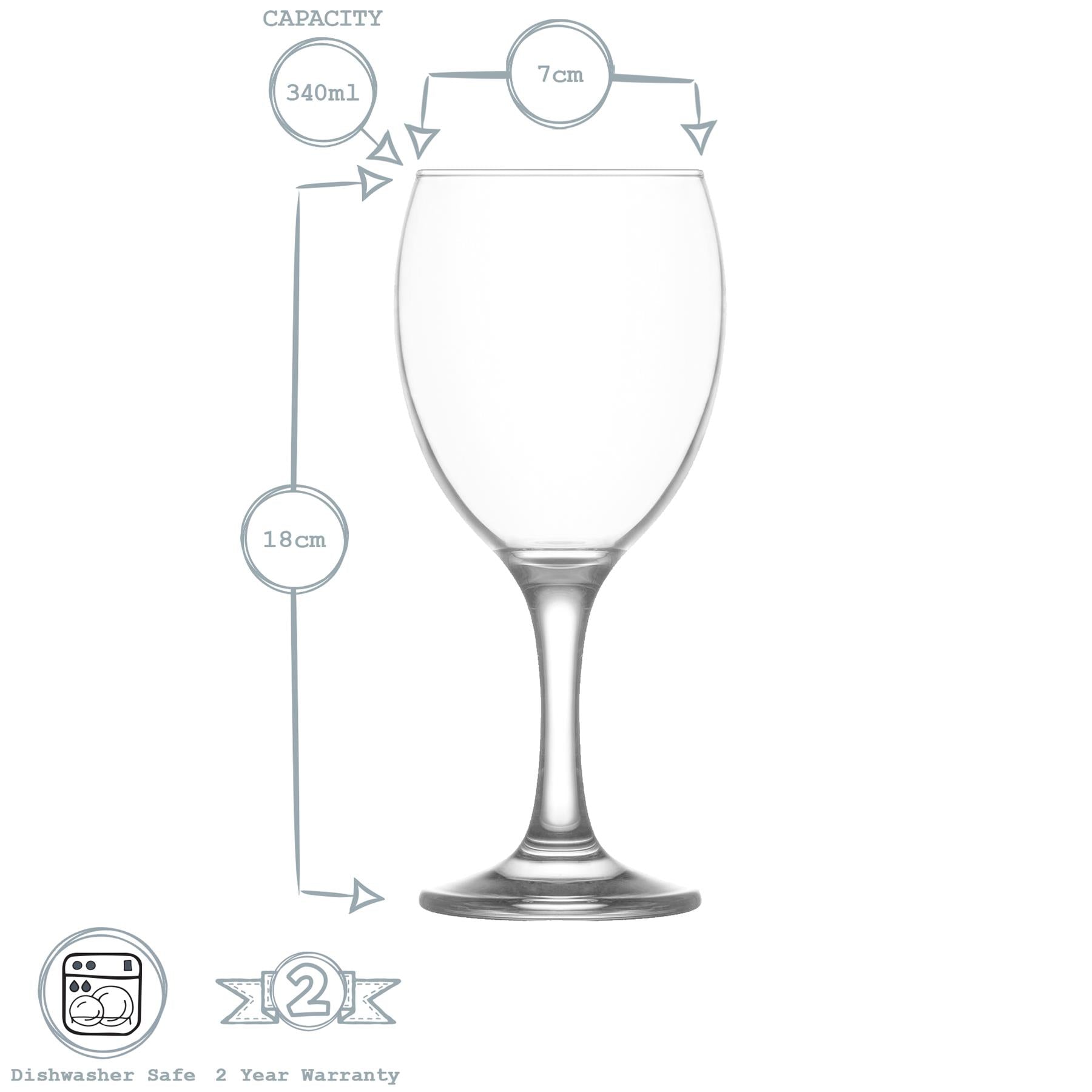 12pc Empire Red & White Wine Stemware Set
