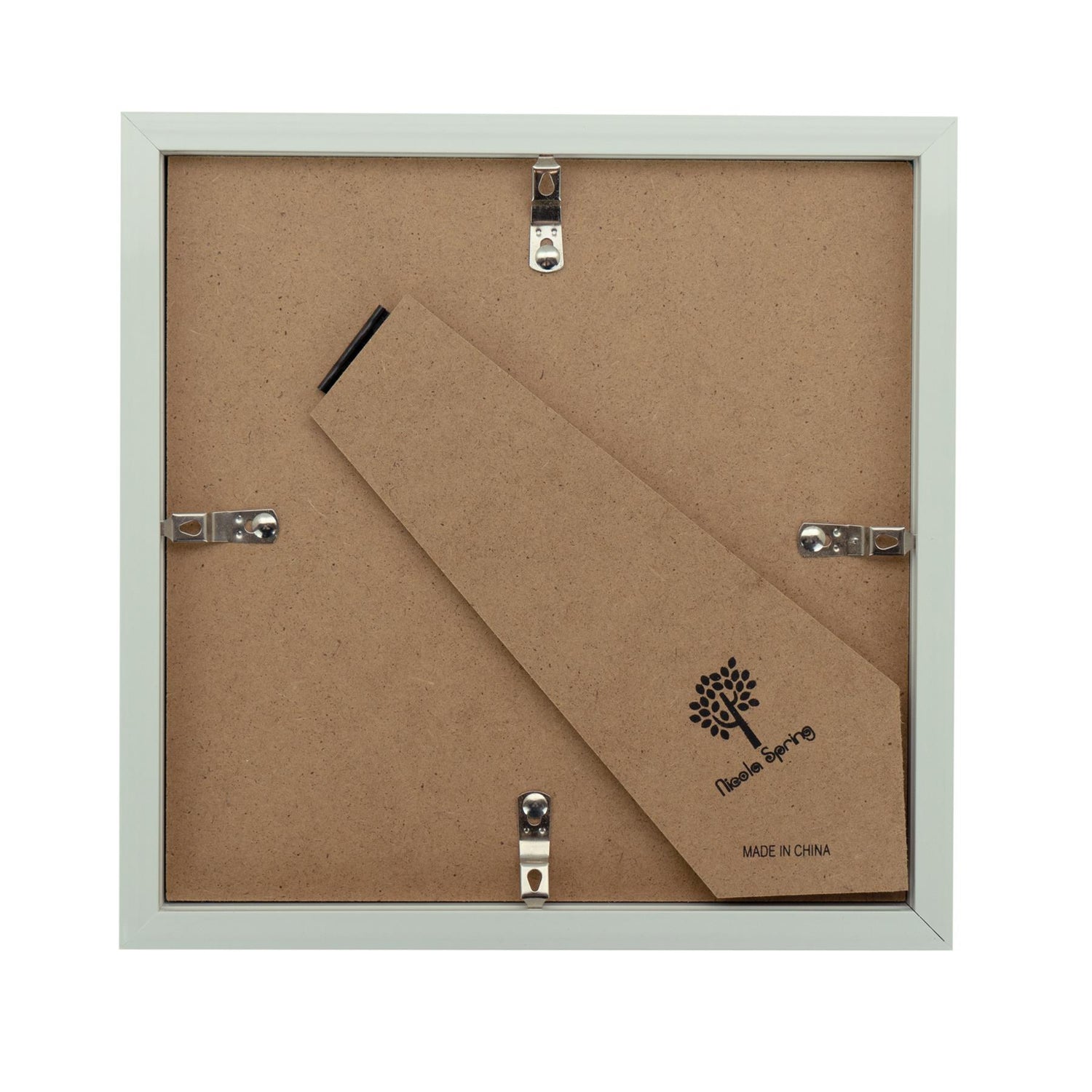 8" x 8" White 3D Box Photo Frame with 4" x 4" Mount & Black Spacer