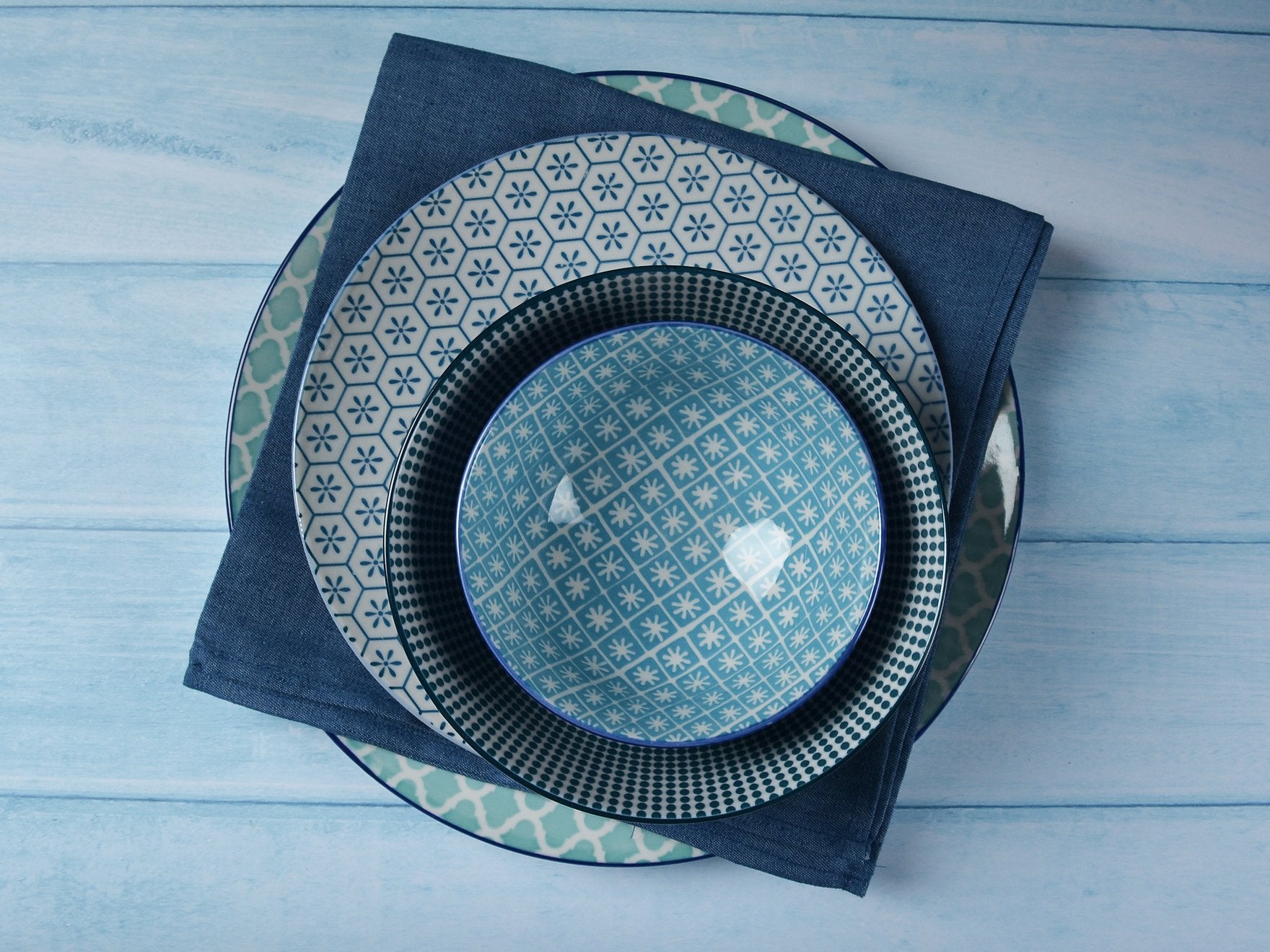 Patterned Plates, Cups and Bowls