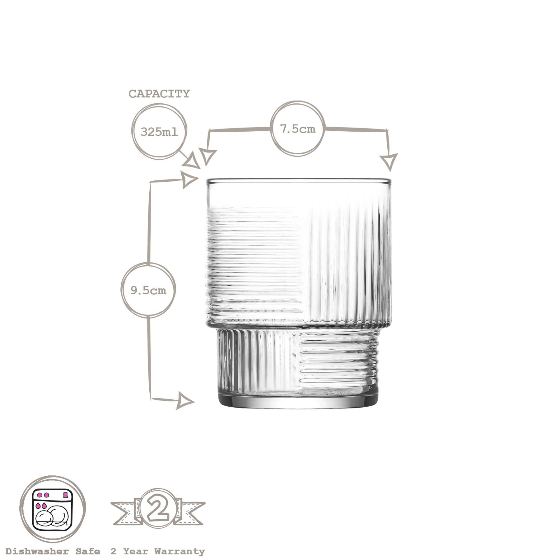 325ml Helen Stacking Whisky Glasses - Pack of 6