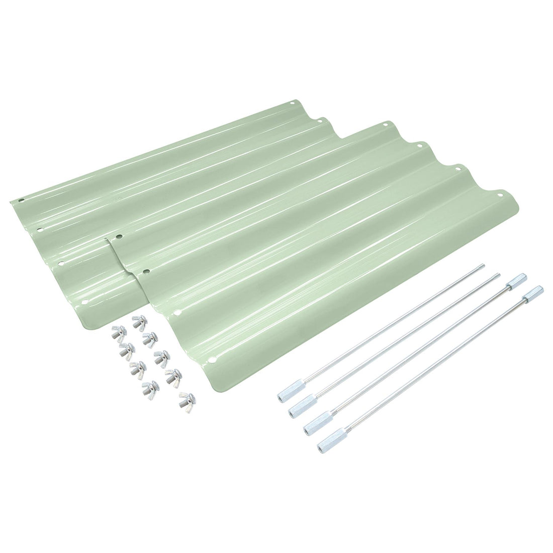 Green Galvanised Steel Raised Garden Bed Extension Set - 50cm