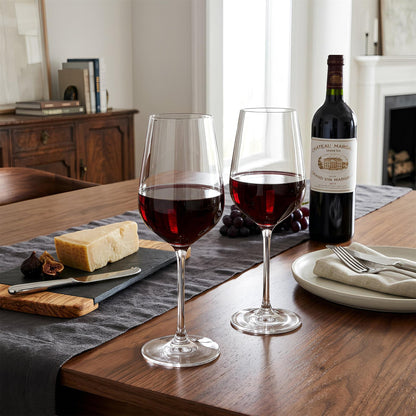 620ml Knightsbridge Crystal Red Wine Glasses - Pack of 6