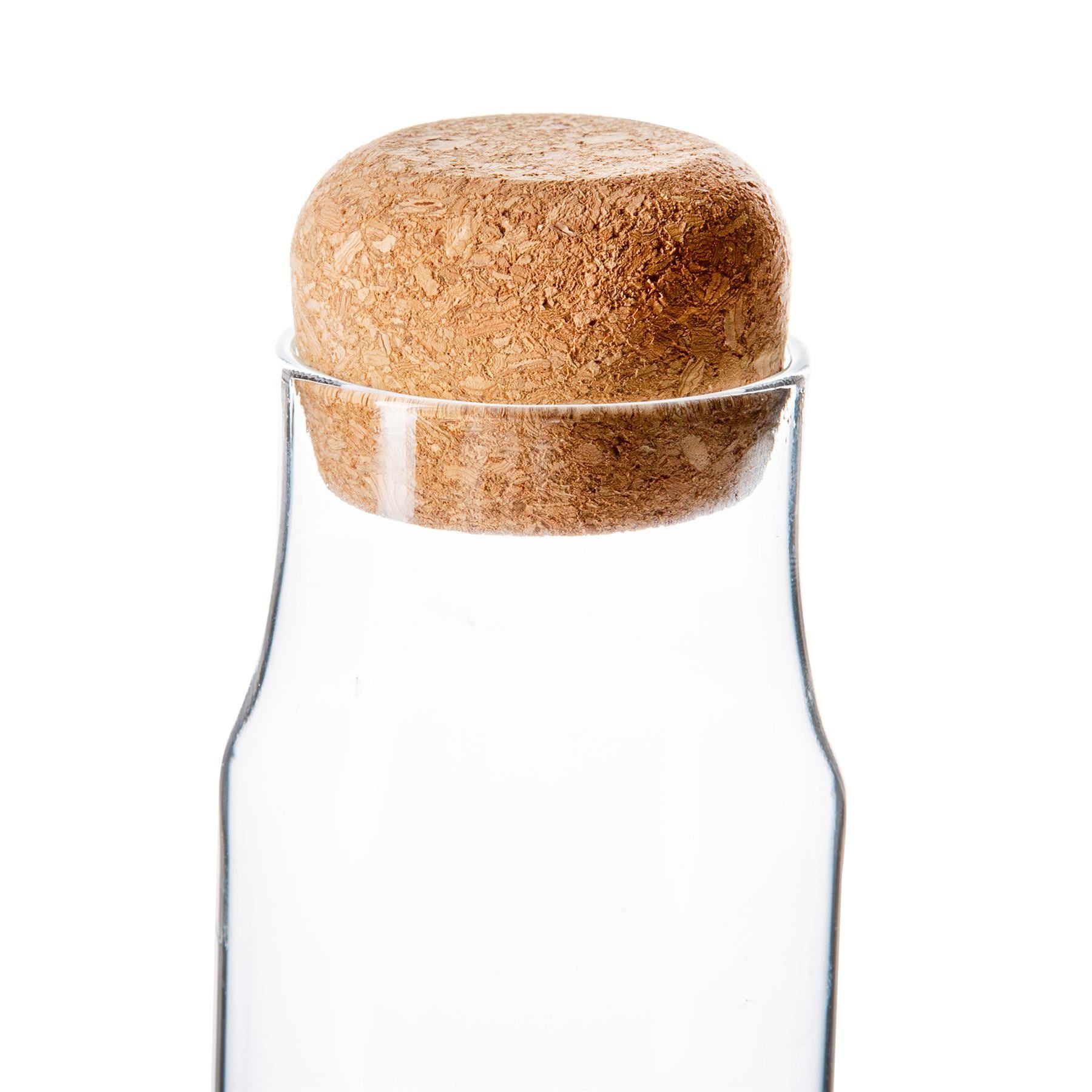 375ml Glass Storage Bottles with Cork Lid - Pack of 3