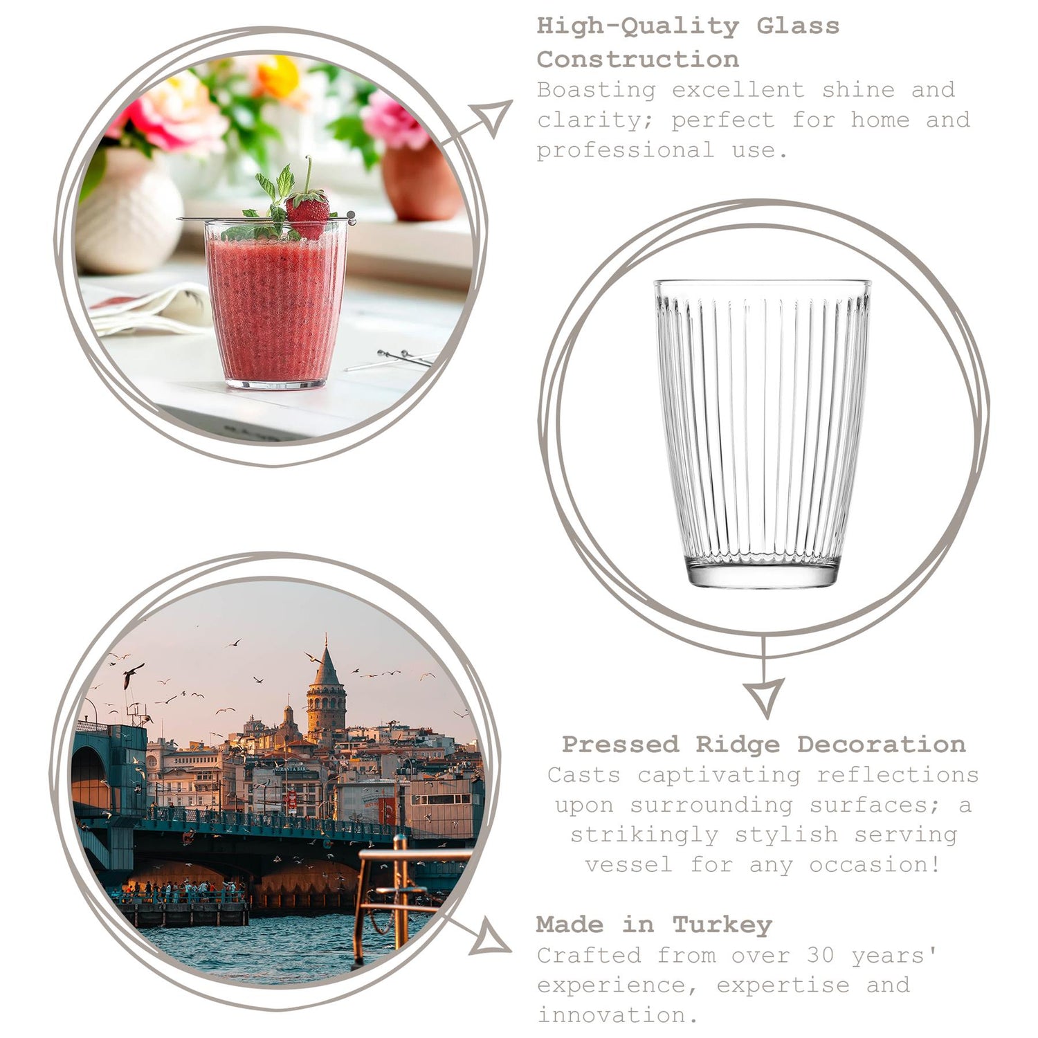 415ml Hestia Highball Glasses - Pack of 6