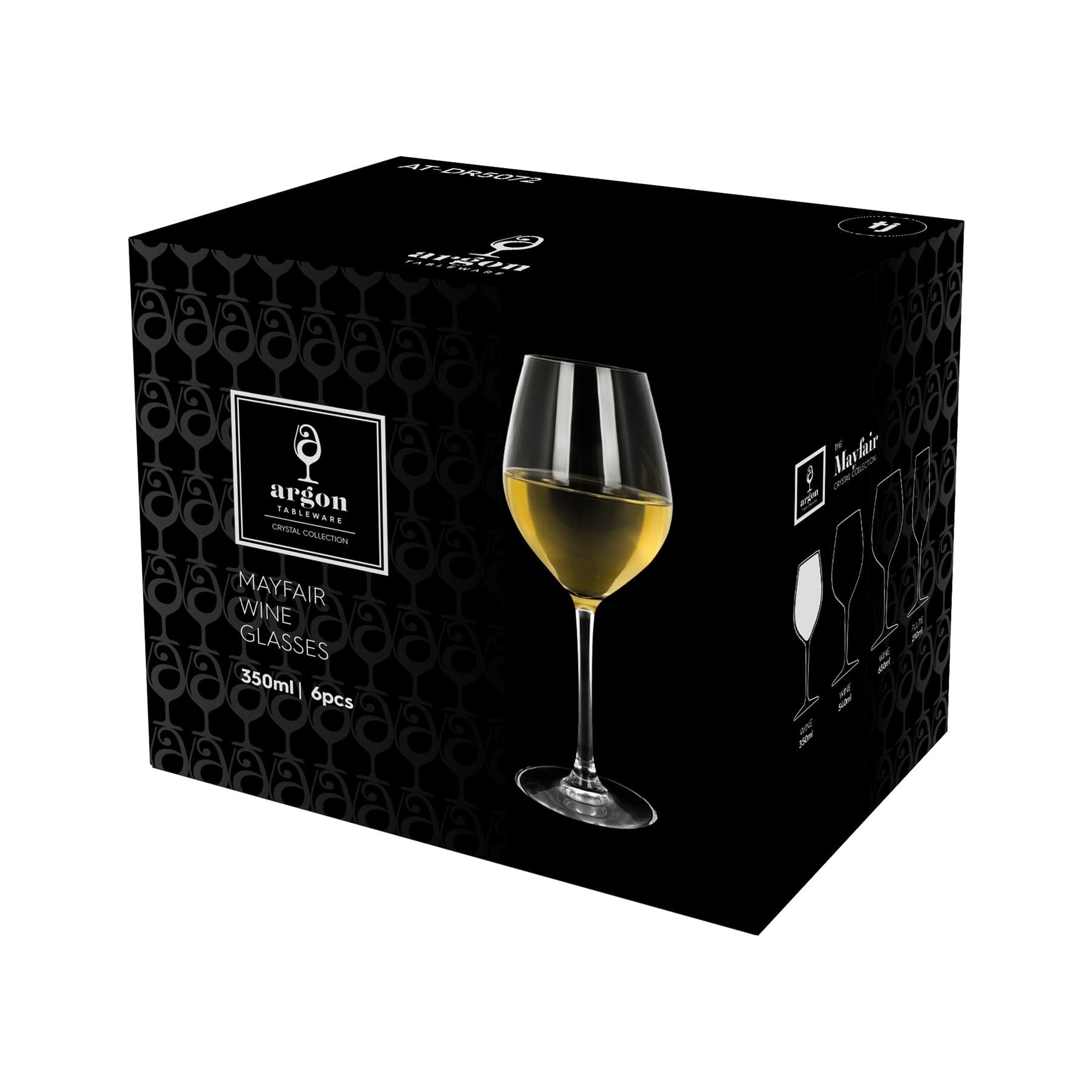 350ml Mayfair Crystal White Wine Glasses - Pack of 6