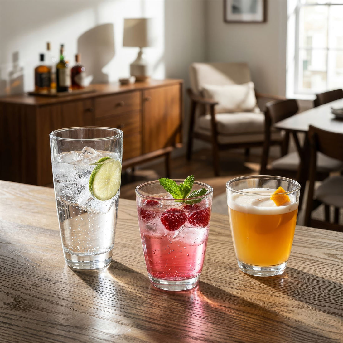 18 Piece Conical Glass Tumbler Set - 3 Sizes