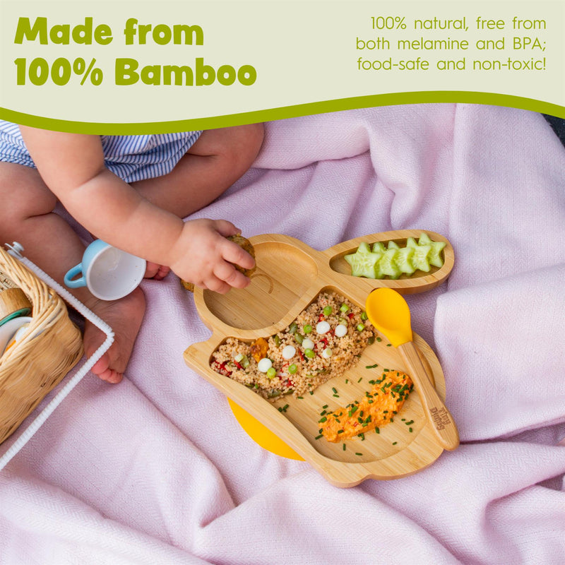 Bamboo Rabbit Baby Feeding Plate with Suction Cup - By Tiny Dining