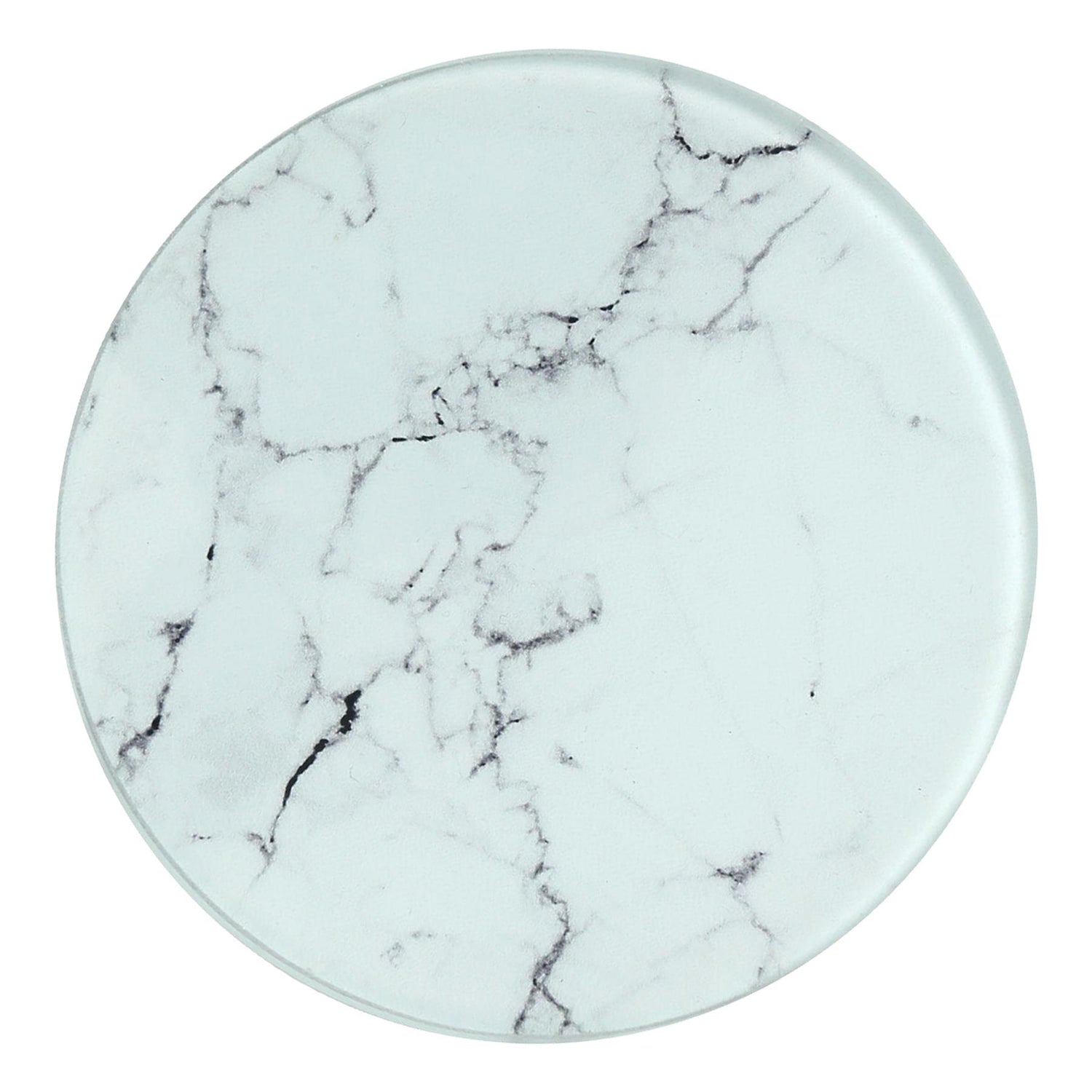 Round Glass Placemats - 30cm - Marble - Pack of 6