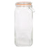 2L Square Glass Jar with Clip-Top Lid - By Argon Tableware