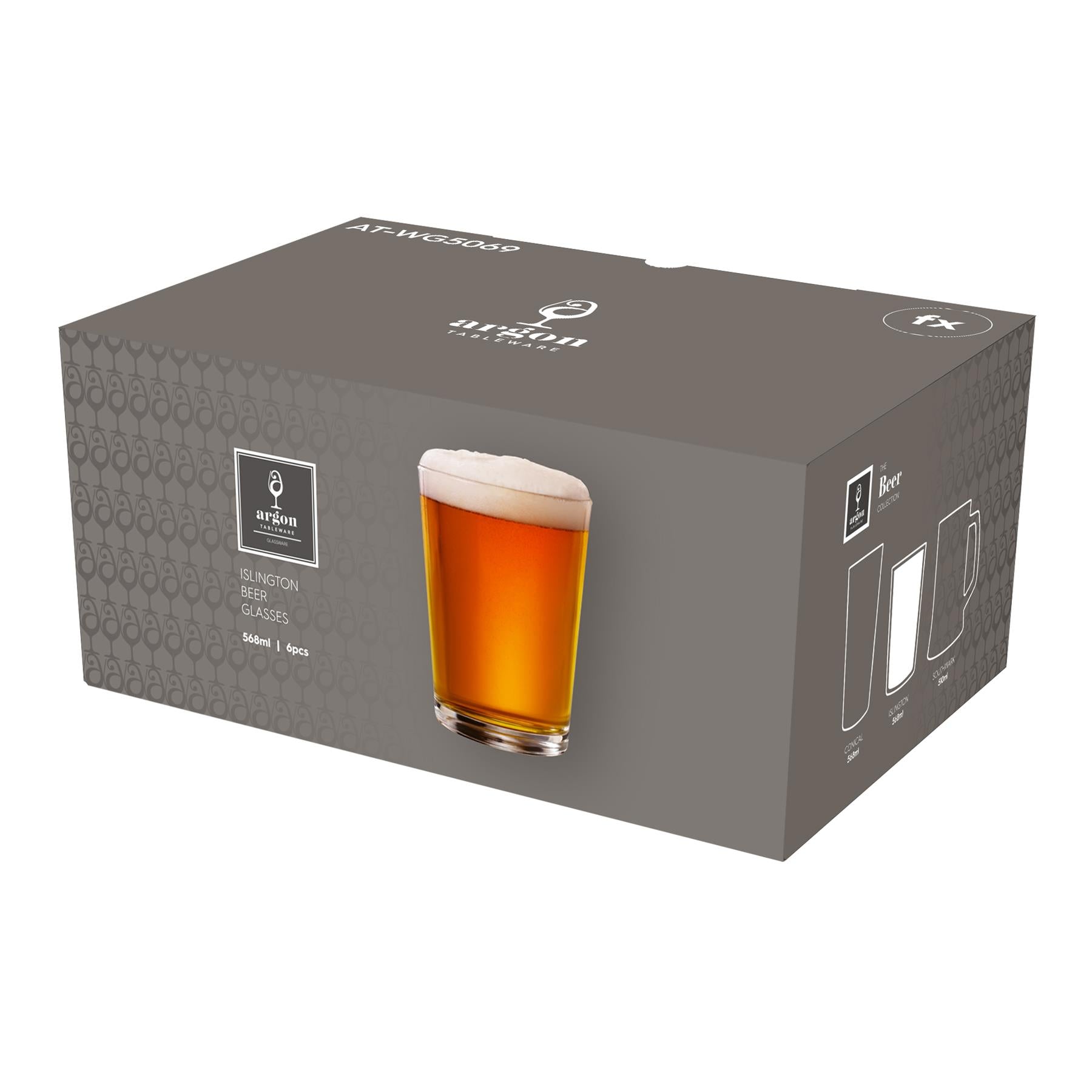 568ml (20oz) Islington Pint Beer Glasses - Pack of 24