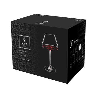 650ml Dulwich Crystal Red Wine Glasses - Pack of Six