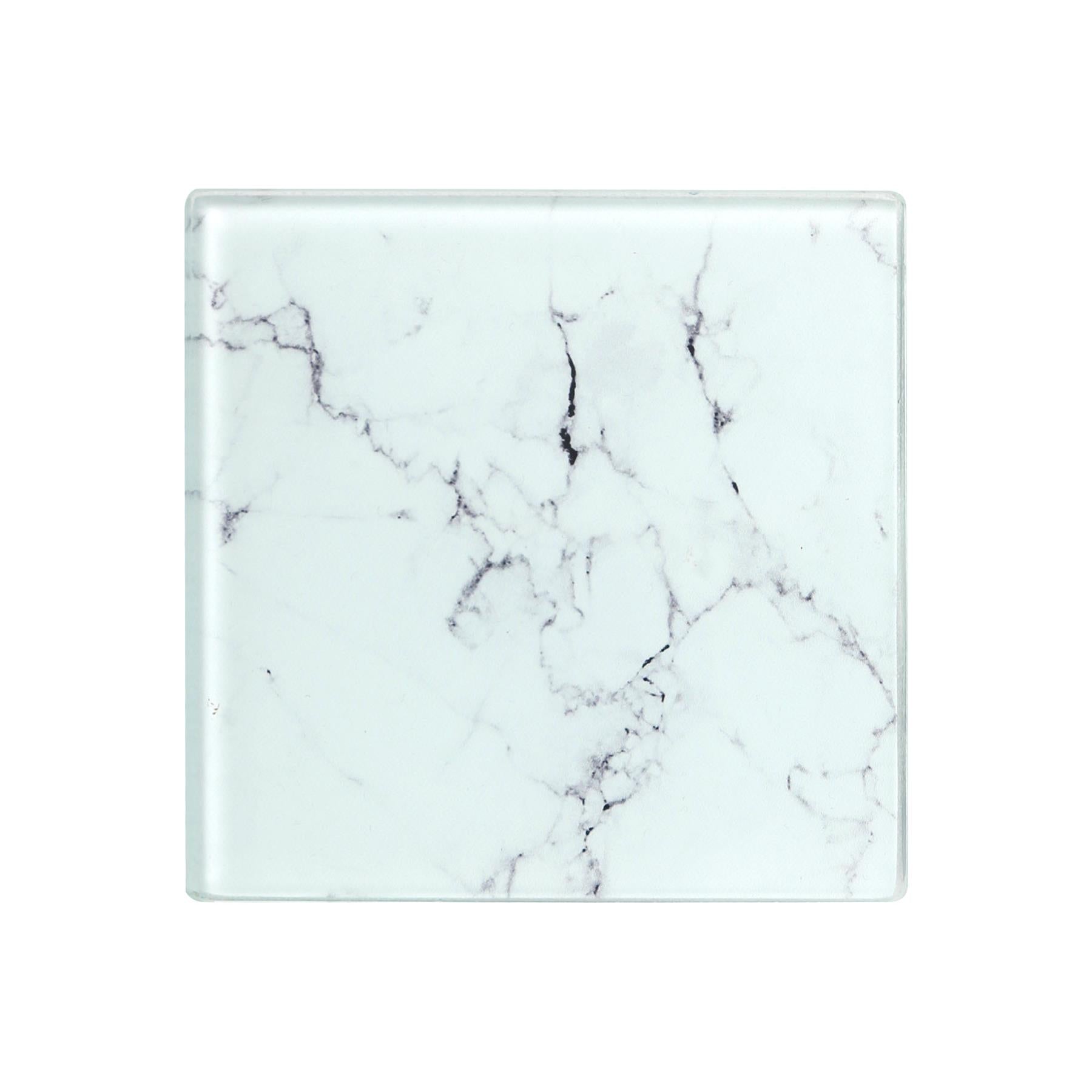 Square Glass Coasters - Marble - Pack of 6