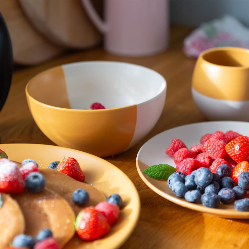 340ml Colour Block Sphere Stoneware Mug - Navy - By Nicola Spring