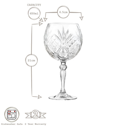 650ml Melodia Gin Glasses - Pack of Six