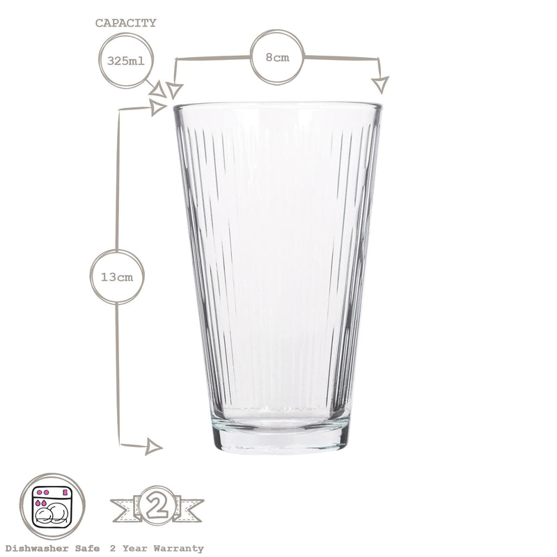 325ml Nora Highball Glasses - Pack of 6 - By LAV