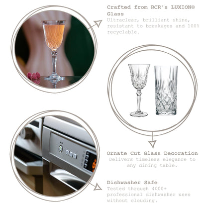 160ml Melodia Glass Champagne Flutes - Pack of 6