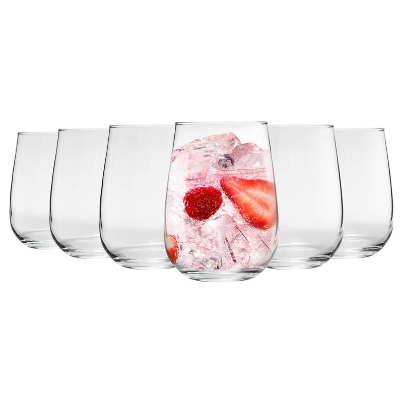 590ml Corto Stemless Gin Glasses - Pack of 6 - By Argon Tableware