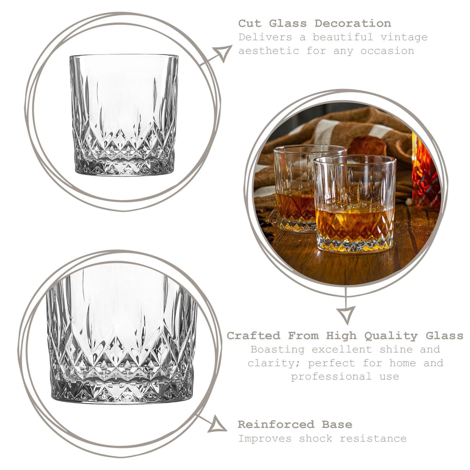 330ml Odin Whisky Glasses - Pack of Six - Individually Boxed