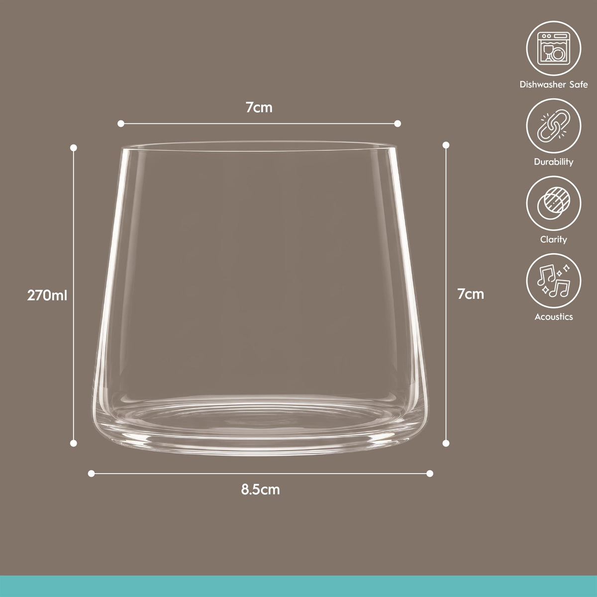 270ml Hampstead Glass Tumblers - Pack of 6