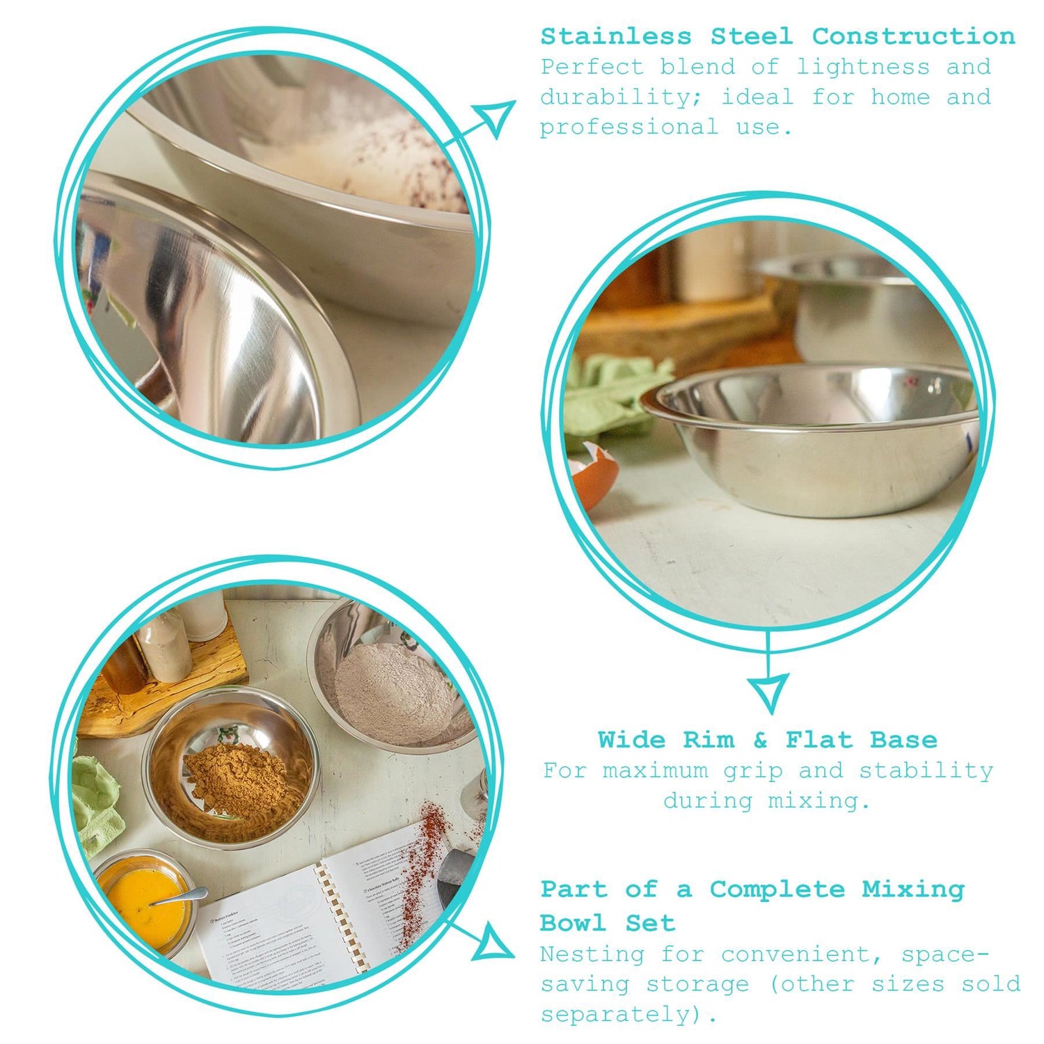 1L Stainless Steel Mixing Bowl