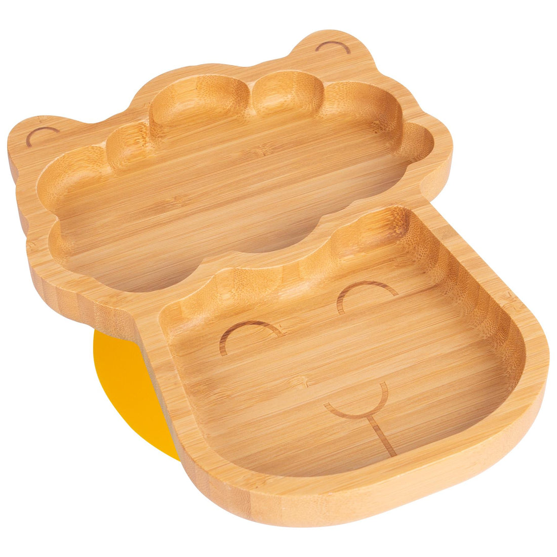 Bamboo Llama Baby Feeding Plate with Yellow Suction Cup
