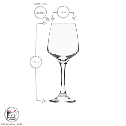 295ml Lal Wine Glasses - Pack of Six